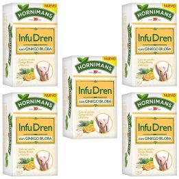 5 cajas de Dren con Ginkgo Biloba Hornimans 20 infusiones 8410091104488
