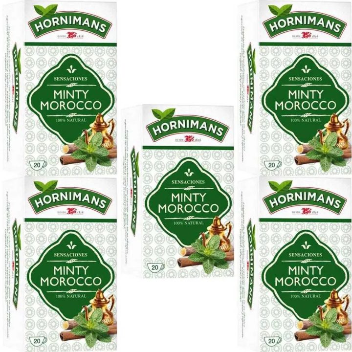 5 cajas de Infusión Menta Morocco, 20 bolsitas Hornimans 8410091108516