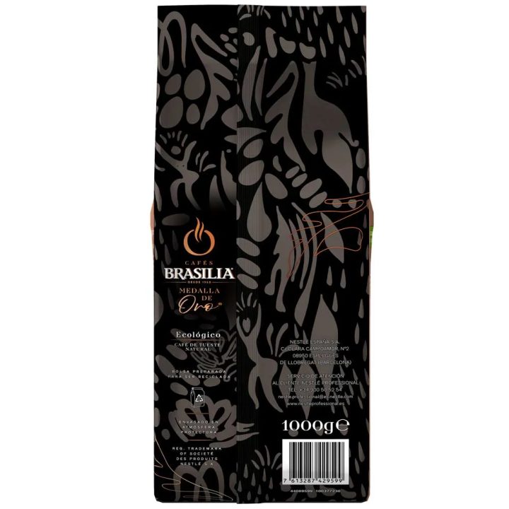 Café en grano Ecológico 1kg | Brasilia Medalla Oro trasera