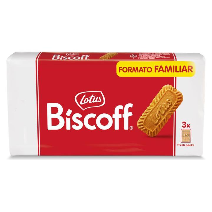 Paquete de galletas Lotus Biscoff 125 g para servir con el café