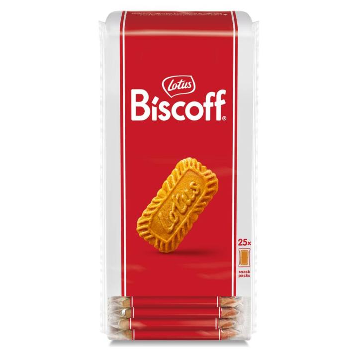 Paquete de galletas Lotus Biscoff 125 g para servir con el café