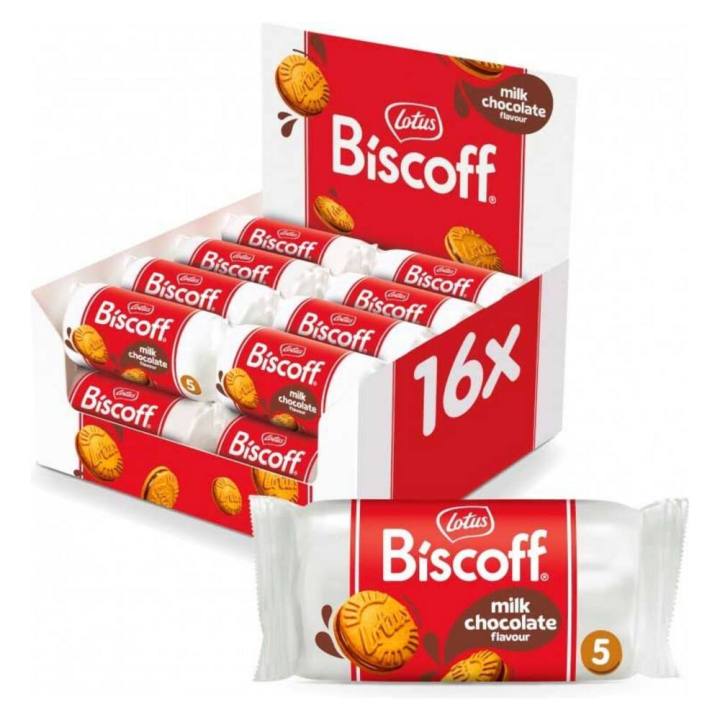 Caja de 16 Lotus Biscoff Sandwich Choco 50 g para cafetería y vending
