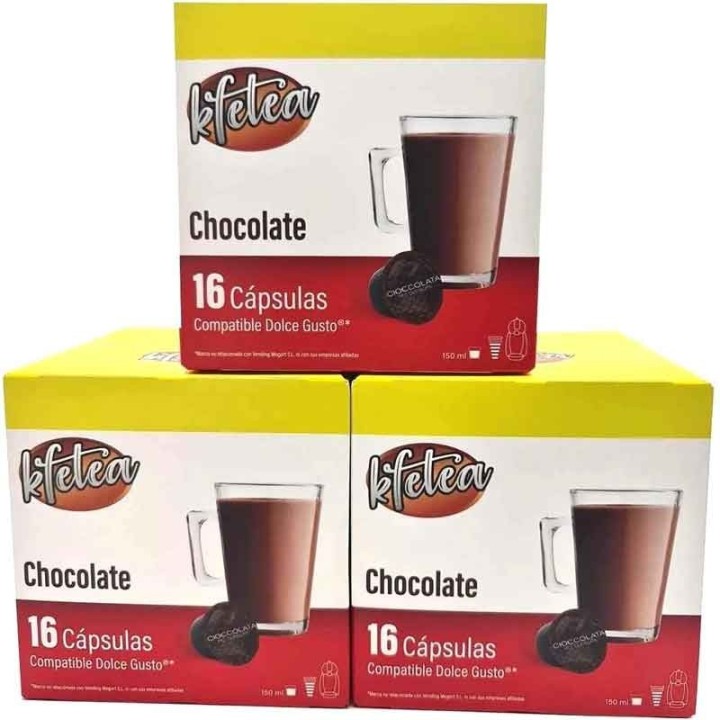 Chocolate Kfetea 48 Cápsulas Compatibles Dolce Gusto