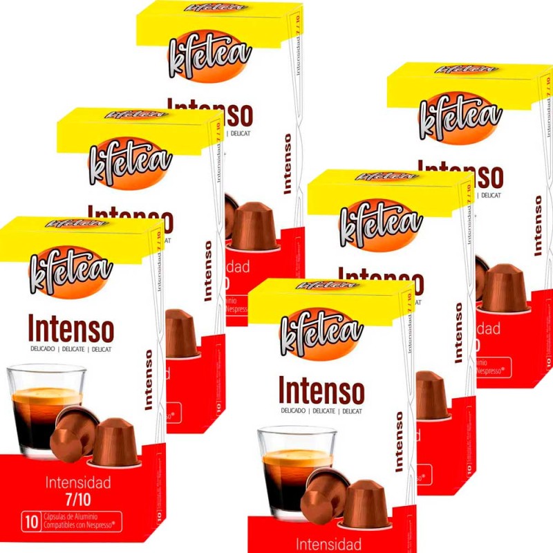 6 unidades de Intenso Kfetea Nespresso 60 capsulas