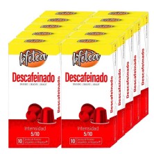 10 unidades de Descafeinado Kfetea Nespresso 100 cápsulas