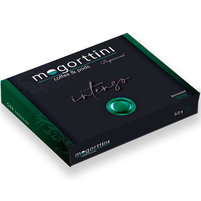 Intenso Mogorttini, caja 50 cápsulas. Compatibles con Nespresso Profesional. Intenso Mogorttini, caja 50 cápsulas. Compatibles con Nespresso Profesional.