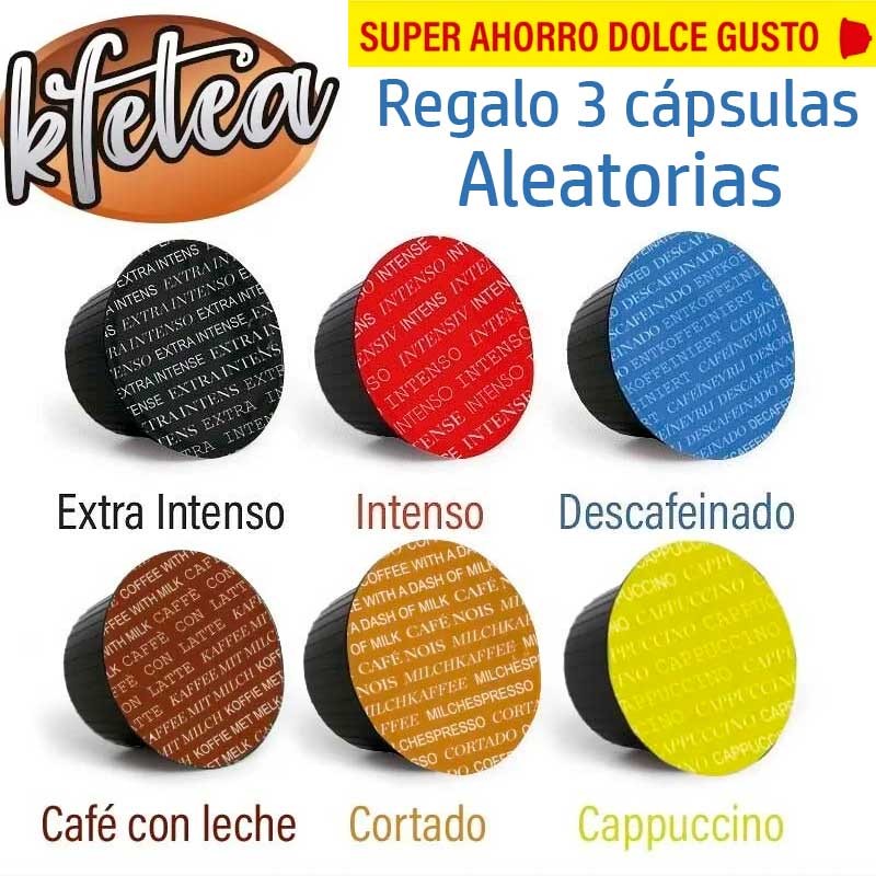 Capsulas Kfetea Degustación 3 cápsulas aleatorias compatibles con Dolce Gusto Capsulas Kfetea Degustación 3 cápsulas aleatorias compatibles con Dolce Gusto