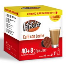 Café con Leche Kfetea 48 cápsulas, compatible Dolce gusto