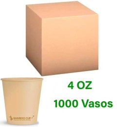 Vasos de Bambu para Café  4 onzas 110ml 1000 vasos