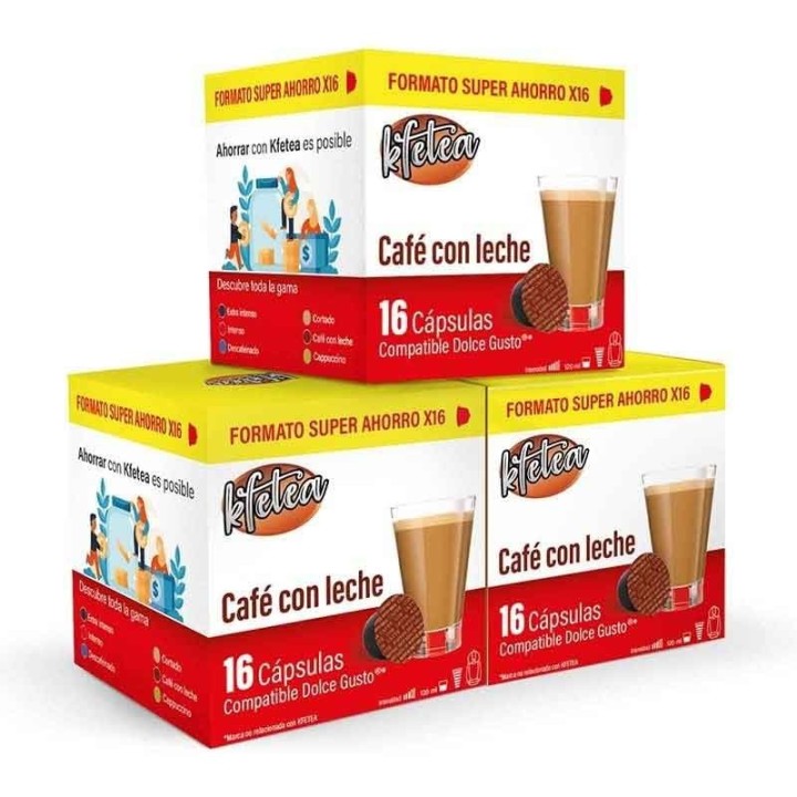 Café con Leche Kfetea 48 Cápsulas Dolce Gusto
