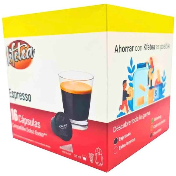 Espresso Kfetea 16 Cápsulas Compatibles Dolce Gusto