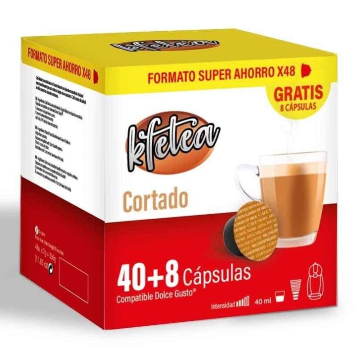 Cortado Kfetea 48 Cápsulas Compatibles Dolce Gusto