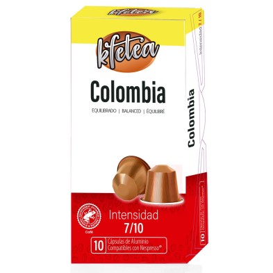 Colombia compatible Nespresso Kfetea 10 capsulas rainforest alliance Colombia compatible Nespresso Kfetea 10 capsulas rainforest alliance