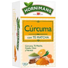 Infusión de Cúrcuma con Té Matcha,Canela, clavo y naranja. 20 bolsitas Hornimans
