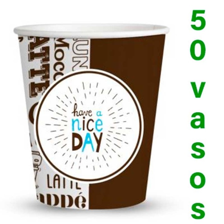 Vasos de Cartón 8 oz 240 ml 50 Unidades para Café