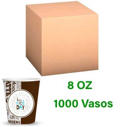 Vasos de Cartón 8 oz 240 ml Caja 1000 Unidades