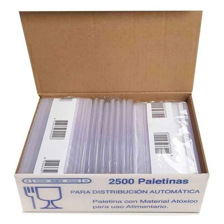 2500 Paletinas de Plástico 90 mm para Máquinas Café